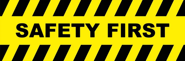 Safety First Sign Vector Icon — Stock Vector