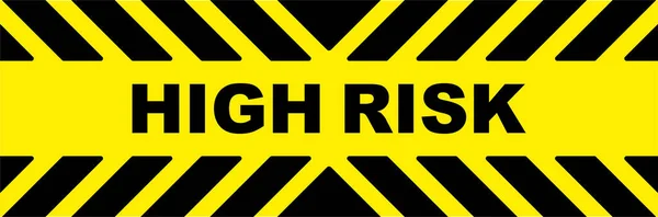 High Risk Sign White Background — Stock Vector