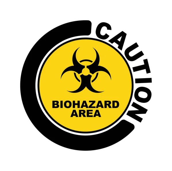Biohazard Area Sign White Background — Stock Vector