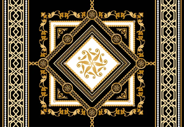 Değerli taşlar, altın zincirler ve incilerle süslenmiş kusursuz desenler..