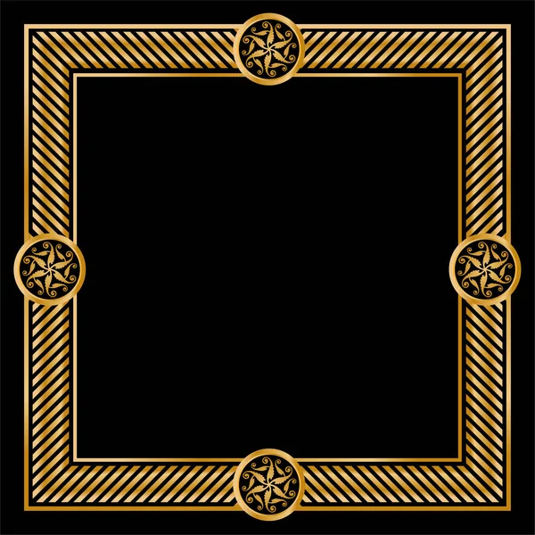 Бесшовный Узор Украшенный Золотыми Цепочками Цветами — стоковый вектор