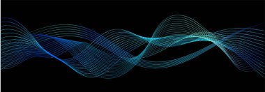 Boşluktaki çizgilerle oluşturulan şekiller. Yaratıcı neon renkler. Modern soyut arkaplan.