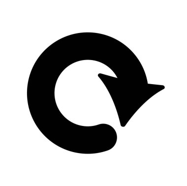 Okun vektör simgesini tazele. Web işareti.