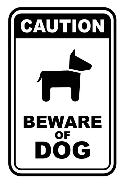 Beware Dog Vector Sign — Stock Vector