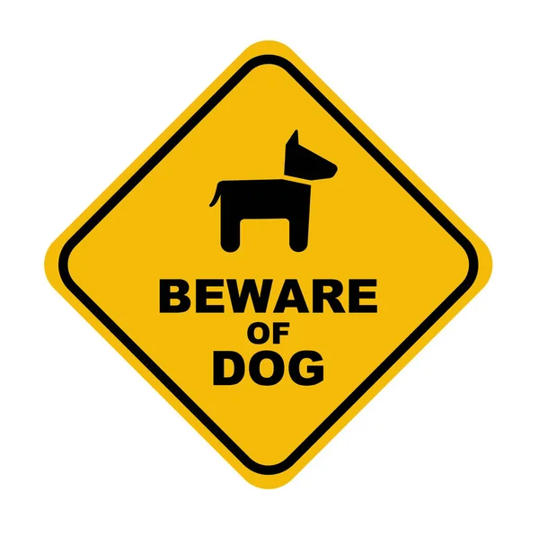 Beware Dog Vector Sign — Stock Vector