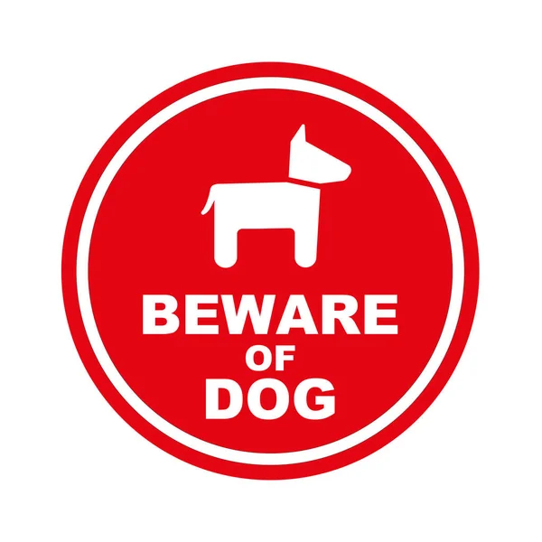 Vorsicht Vor Hundevektorzeichen — Stockvektor