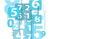 Sayılarla yaratıcı ve modern arkaplan.