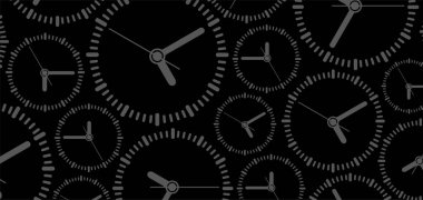 Yuvarlak duvar saatleriyle zaman arkaplanı.