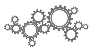 Beyaz arkaplanda endüstri simgesi