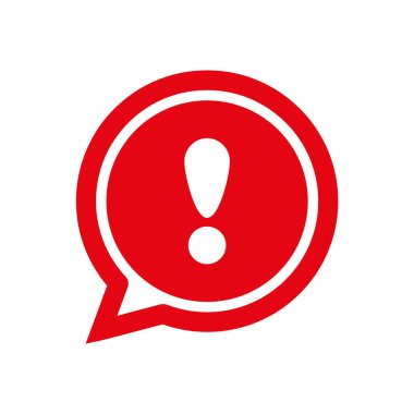 Beyaz arkaplanda dikkat işareti