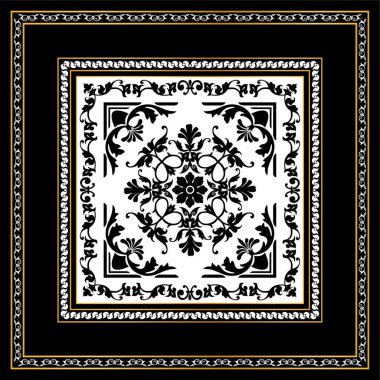 Altın zincirler ve çiçeklerle süslenmiş kusursuz desenler..