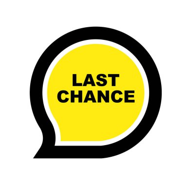 Beyaz arkaplanda son şans işareti