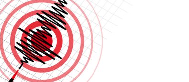 Deprem geçmişi. Sismik ölçüm için sismogram.