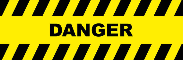 danger sign on yellow background