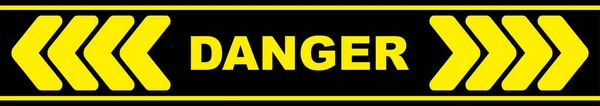 Signe Danger Sur Fond Jaune — Image vectorielle