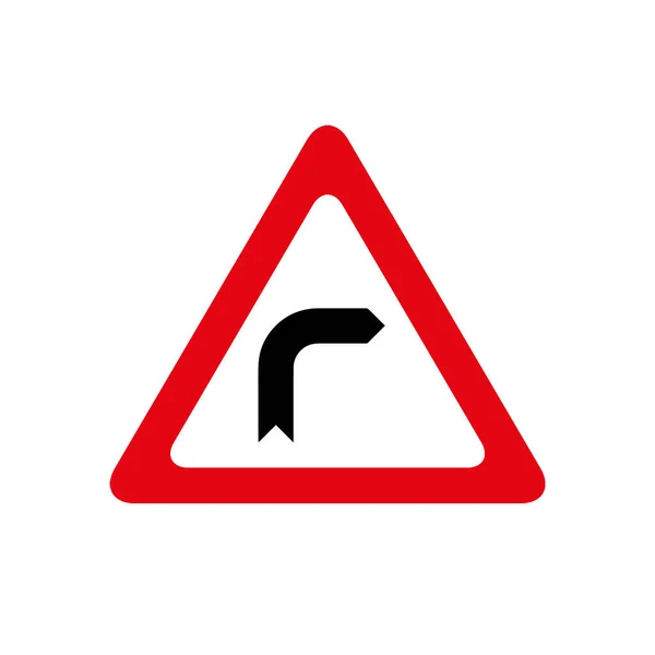 Дорожный Знак Дорожный Знак Правого Поворота — стоковый вектор