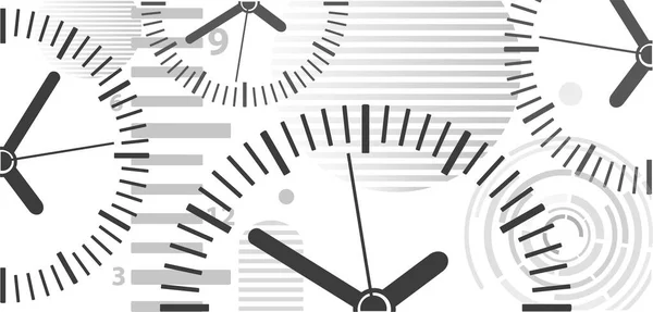 Fondo Tiempo Con Relojes Redondos — Vector de stock