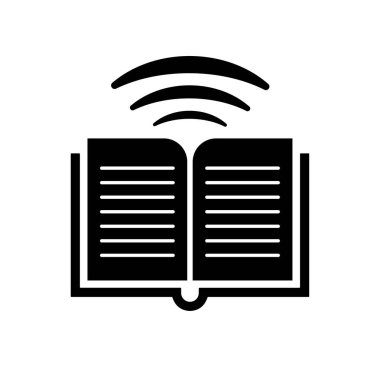 Beyaz arkaplan üzerinde çevrimiçi eğitim simgesi