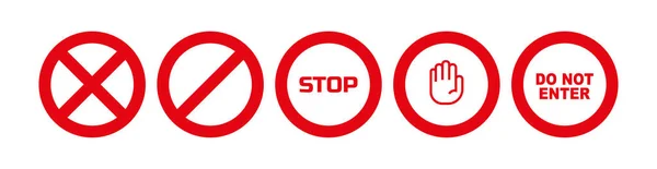 Stop Tábla Fehér Alapon Vektor Ikonja — Stock Vector