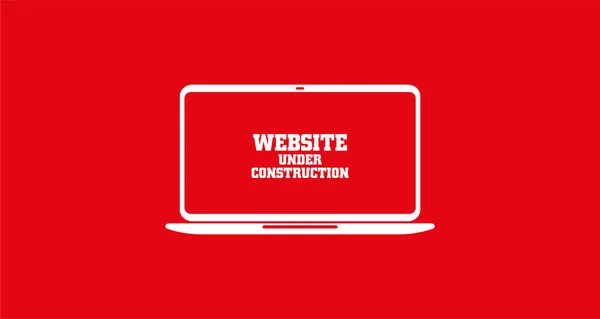 Website Construction Warning Sign — Stock Vector