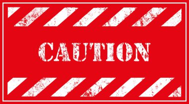 Dikkat kırmızı işareti. Vektör simgesi.