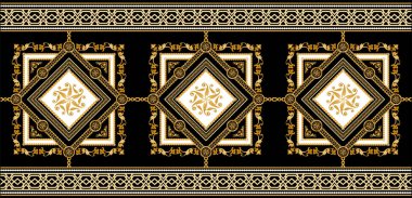 Değerli taşlar, altın zincirler ve incilerle süslenmiş kusursuz desenler..