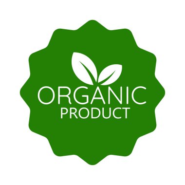 Beyaz arkaplanda organik simge