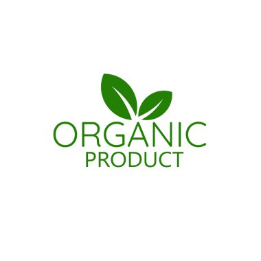 Beyaz arkaplanda organik simge