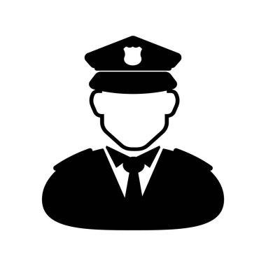 Beyaz arkaplanda polis simgesi