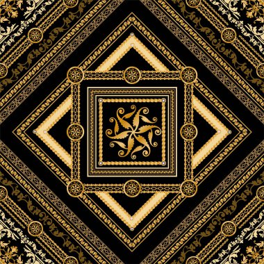 Değerli taşlar, altın zincirler ve incilerle süslenmiş kusursuz desenler..