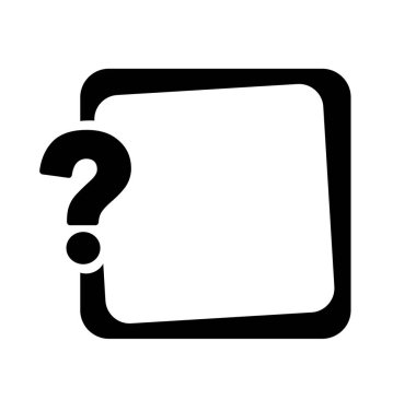 Beyaz arkaplanda soru işareti olan metin