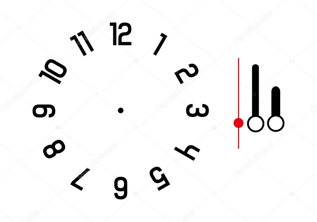  clock isolated on white background