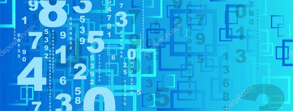 Creative and modern background with numbers.