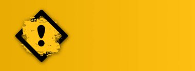 Sarı arkaplanda dikkat işareti.