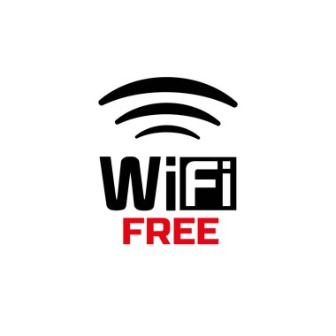 Beyaz arkaplanda ücretsiz wi fi işareti