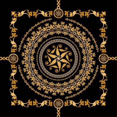 Değerli taşlar, altın zincirler ve incilerle süslenmiş kusursuz desenler..