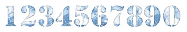 Number Set White Background Illustration — Stock Photo, Image