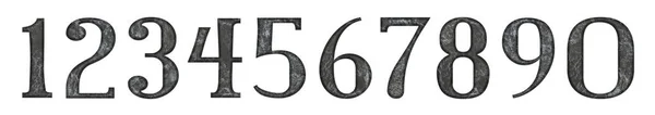 Liczba Ustawiona Białym Tle Ilustracja — Zdjęcie stockowe