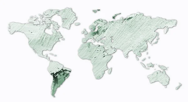 Mapa Mundo Fundo Branco — Fotografia de Stock