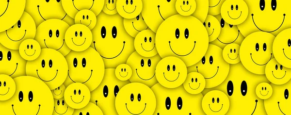 Cute Yellow Emoji Background — Stock Photo, Image