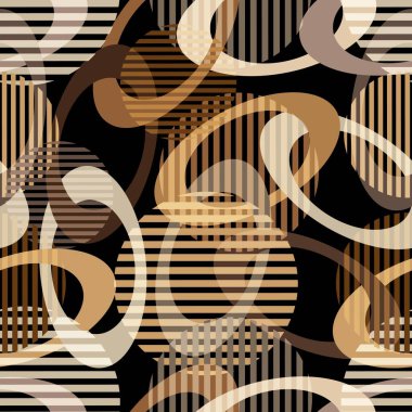 Soyut geometrik şekilli kusursuz desen