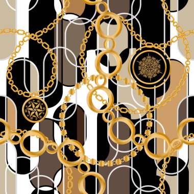 Soyut geometrik şekilli kusursuz desen