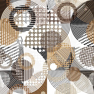 Soyut geometrik şekilli kusursuz desen