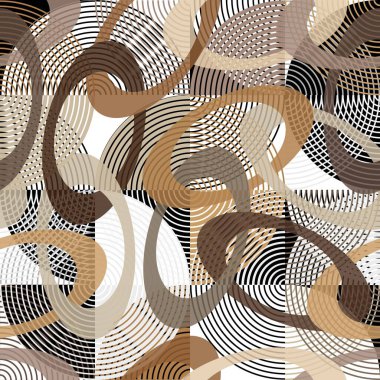 Soyut geometrik şekilli kusursuz desen