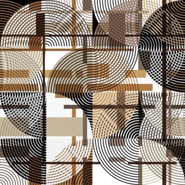 Soyut geometrik şekilli kusursuz desen