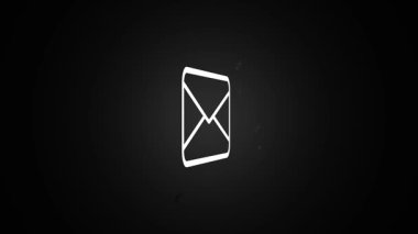 Beyaz arkaplanda posta simgesi