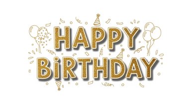 Güzel yazı tipiyle mutlu yıllar.