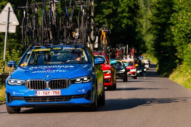 PORBKA NEAR BIELSKO-BIALA, POLAND - 13 AĞUSTOS 2021: Bisiklet yarışı 