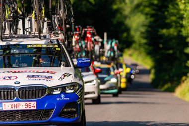 PORBKA NEAR BIELSKO-BIALA, POLAND - 13 AĞUSTOS 2021: Bisiklet yarışı 