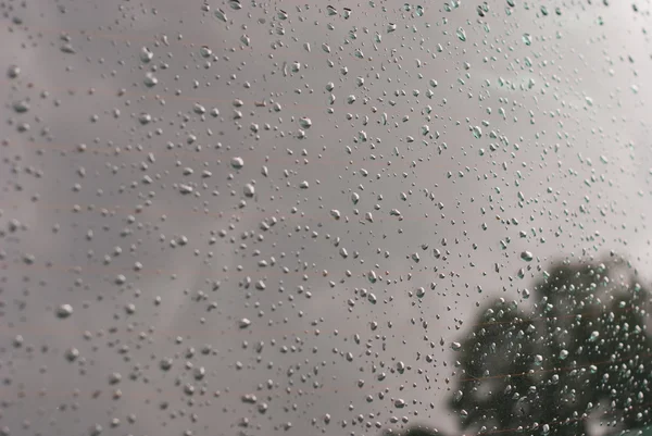 Janela gotas de chuva - Imagem stock — Fotografia de Stock